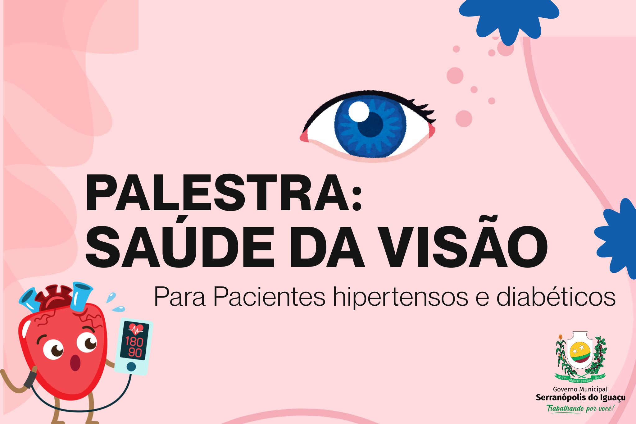 Governo Municipal promove palestra sobre saúde da visão para pacientes hipertensos e diabéticos com encaminhamentos para especialista em retina