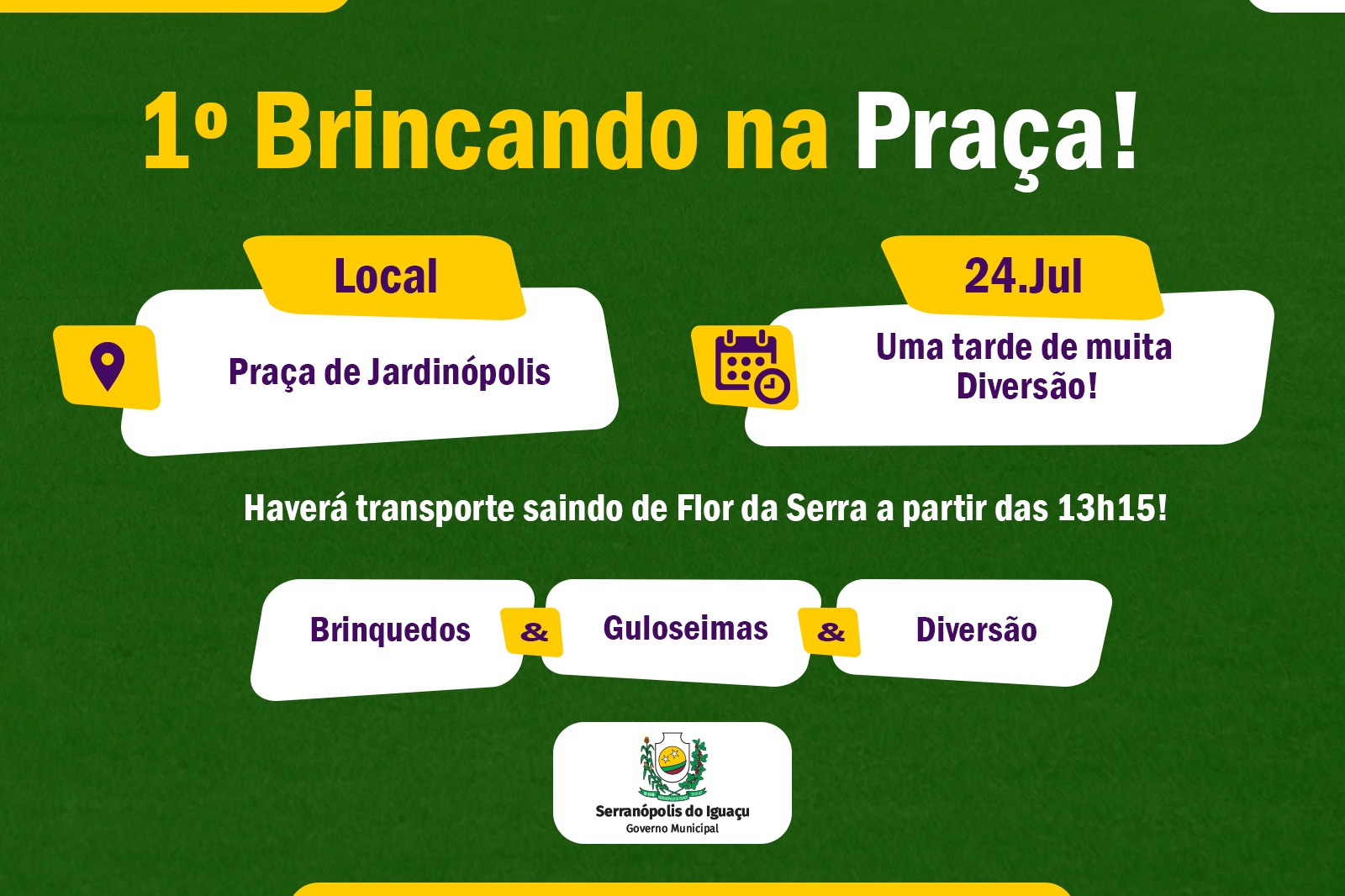 Governo Municipal promove tarde especial para as crianças de Serranópolis do Iguaçu
