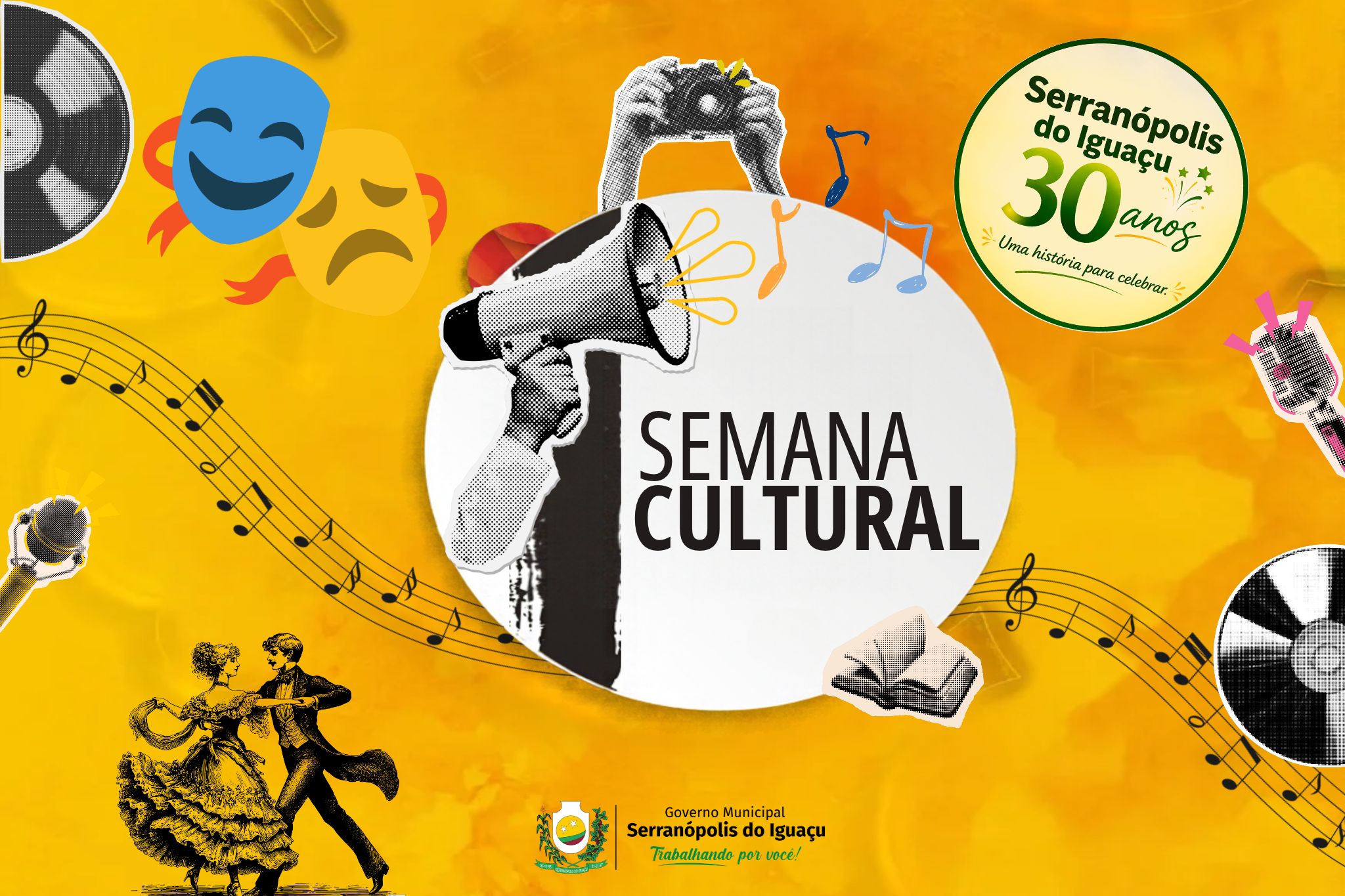 Semana Cultural celebra os 30 anos de Serranópolis do Iguaçu com feira do livro, teatro, música e dança