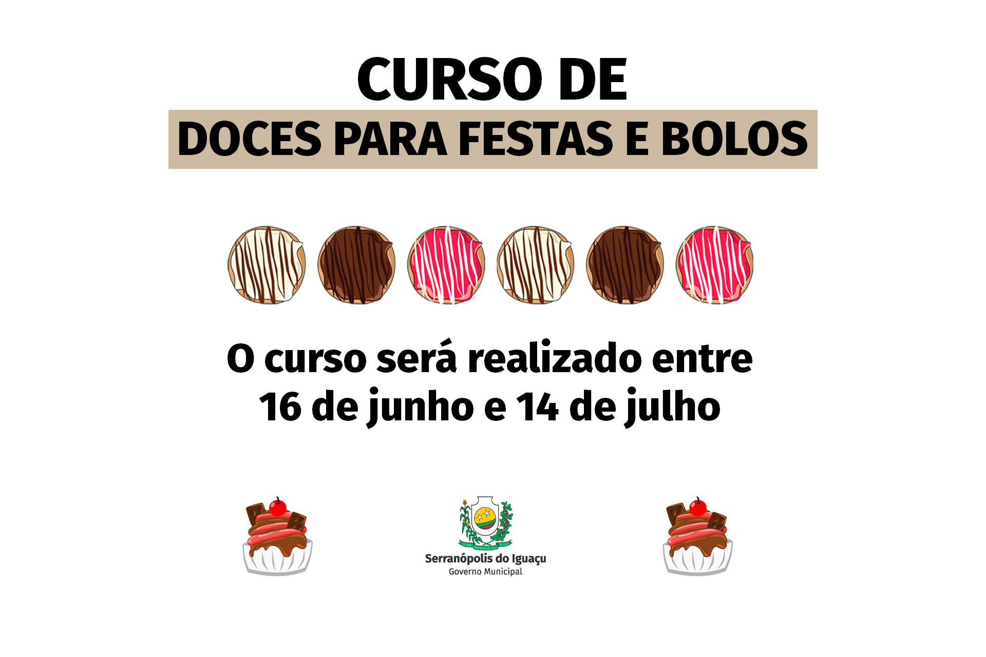 Curso de doces para festa é ofertado gratuitamente em Serranópolis do Iguaçu
